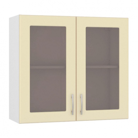 Шкаф-витрина Сандра ваниль 800 (2 двери)